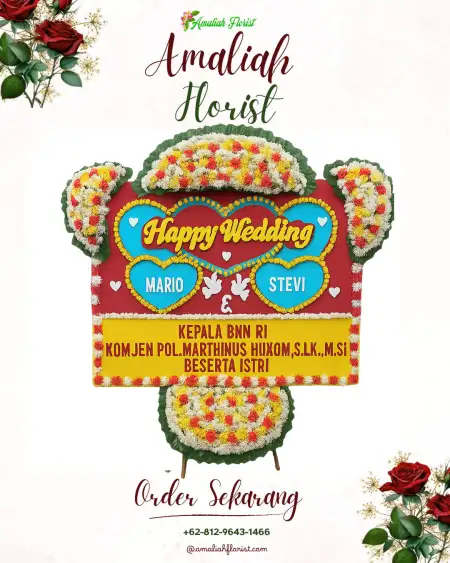 Papan Bunga Pernikahan Raya Kahean